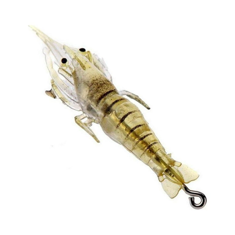 Saltwater/freshwater Shrimp Lure With Hook Soft Artificial Fishing