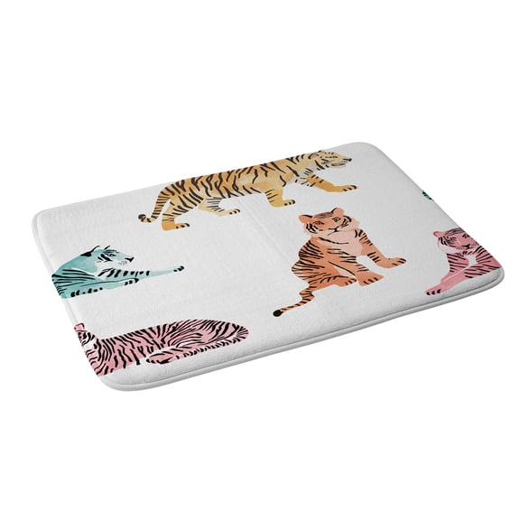 Society6 Emanuela Carratoni Tiger Art Theme Bath Mat 34" x 21"
