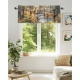 thumbnail image 6 of Deer Valances for Windows Forest River Landscape Valance Rod Pocket Light Filtering Short Window Treatments Curtains for Kitchen Bathroom Living Room Bedroom, 1 Panel, 42 x 12 Inch, 6 of 7