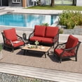 thumbnail image 2 of Pellebant Outdoor Seat Cushion Set 47 x 24 Inch Deep Seat & Back Cushion for Chair Sofa Couch, 2 of 8