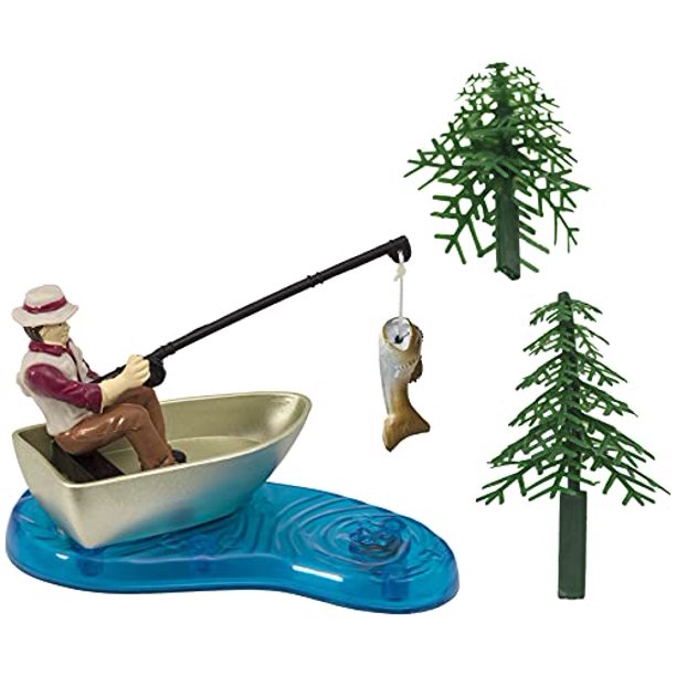 Fisherman With Action Fish Decoset Cake Decoration Walmart Com Walmart Com