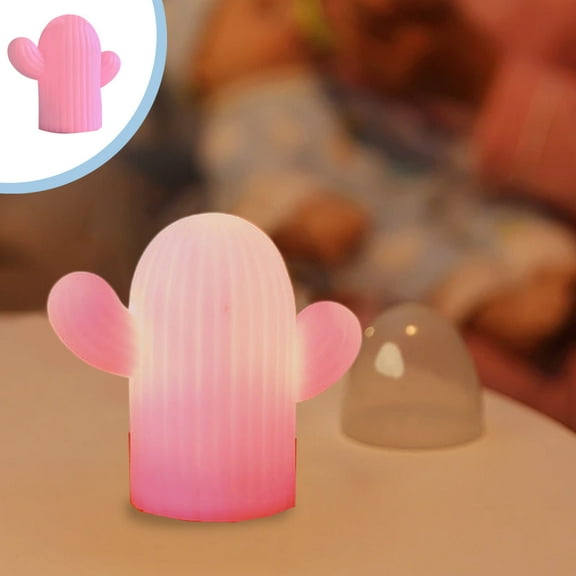 Nkmbld Portable Night Light Cactus Portable Mini Night Light Bedroom Bedside Table Internet Light