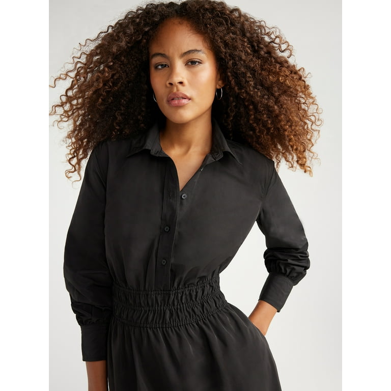 J Brand Womens Cotton Denim Long Sleeve Button Down Mini Shirt