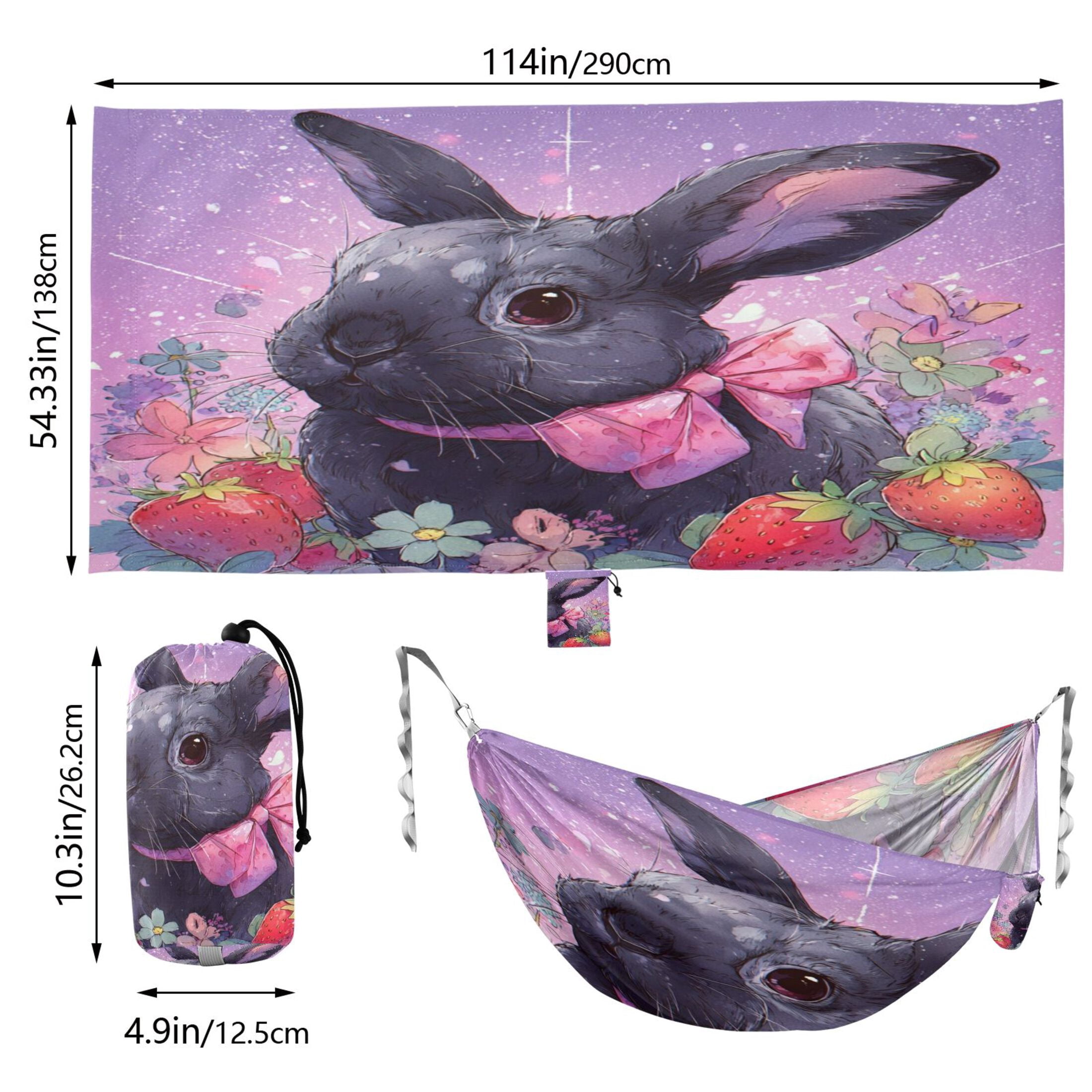 Hanging Hammock Portable Travel Camping For Outdooor Beach Camping Hiking Rabbit Bow Tie