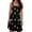 Black, variant on IROINNID Women's Sleeveless Prints A-Line Dress Summer Slash-Neck Backless Chest Wrap Pleated Sling Dresses Square Neck Short Dress