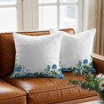 thumbnail image 3 of Spring Flowers Throw Pillow Cover Blue Hydrangea Cotton Linen Cushion Cover Throw Pillow Case with Invisible Zipper for Couch Sofa Bed Chair Car 26x26 Inch, 3 of 9
