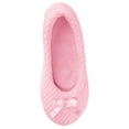 thumbnail image 2 of Chenille Ballet Slippers, Flexible House Slipper Design, Plush Insole, Non-Skid Outer Sole - Size Large, Light Pink, 2 of 4