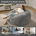 thumbnail image 6 of 3ft Bean Bag Chairs for Adults Large Beanbag Chair with Chevron Plush Fur Cover Big Bean Bag Chair for Living Room Bedroom Dorm, 6 of 10