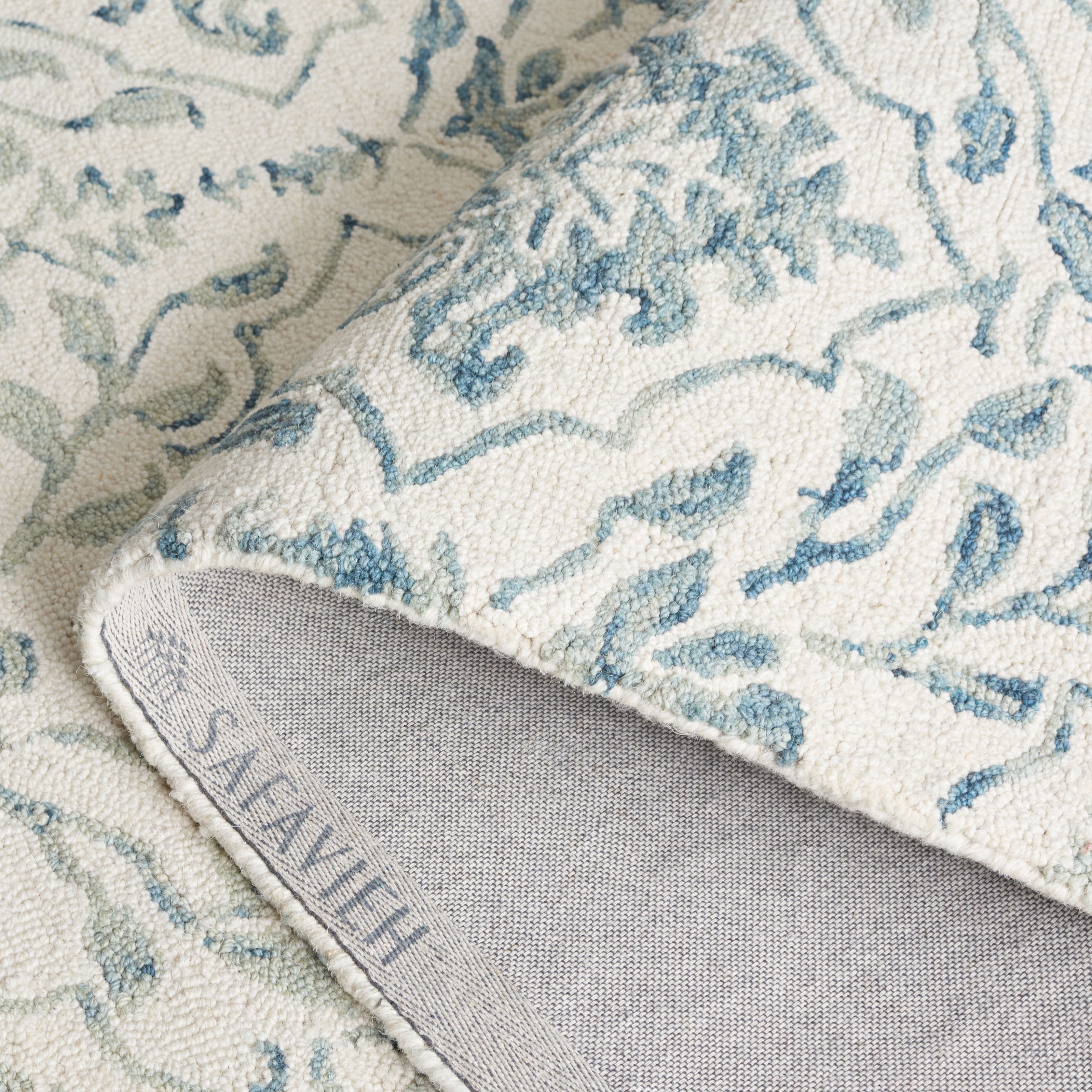 Safavieh Dip Dye Beranadette Floral Wool Runner Rug, Blue/Ivory, 2'3" x 8'