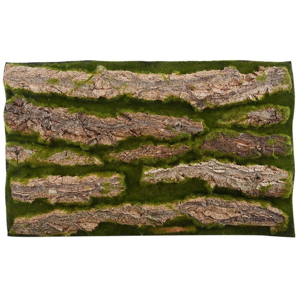 Artificial Bark Decoration Real Dried Pine Tree Bark with Artificial Moss for DIY Festival Home Part