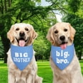 thumbnail image 4 of Big Brother Dog Bandana Blue Large 1PCS, Adjustable Triangle Scarf, Pregnancy Announecment, New Baby for Family., 4 of 6