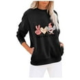 thumbnail image 3 of Valentine's Day Sweatshirt for Women Long Sleeve Crew Neck Casual Pullover Tops with Pockets Graphic Printed Cute Shirt(Pink,XL), 3 of 4