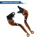 thumbnail image 5 of Palancas de freno y embrague cortas largas para Kawasaki ZZR600 05-09, palanca de freno ajustable de motocicleta, aleación de aluminio, cabeza naranja, mango negro, 5 of 6