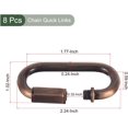thumbnail image 2 of HUGFEGWE 6 Pcs Chain Connectors, Chain Locking Quick Link, Great for Light, Key, Camping, Backpack, Rope (Red Bronze, 6mm Thick) UA824-20258, 2 of 5
