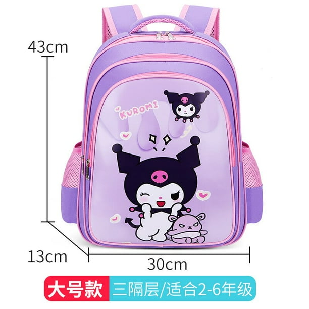 Sanrio-mochila escolar con dibujos animados, morral escolar de alta capacidad, resistente al agua, protección reductora de carga, para la columna vertebral, el nuevo Kulomi Melody