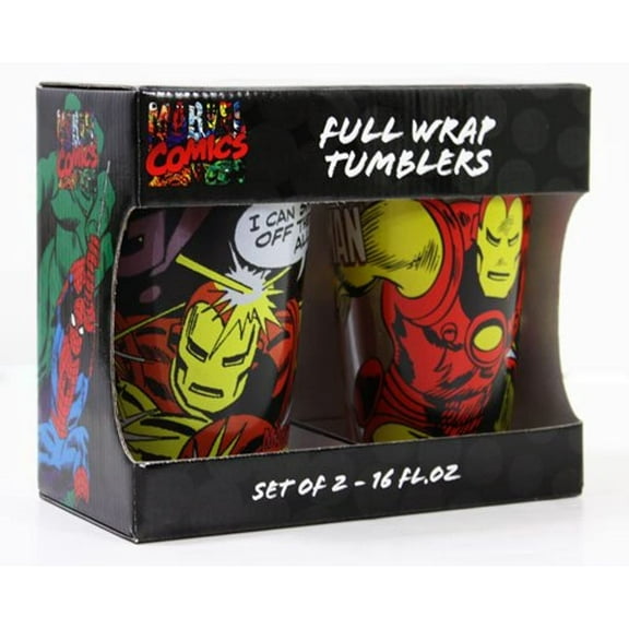 "Ironman" Full-Wrapped Pints - Set of Two 16 oz. Tumblers