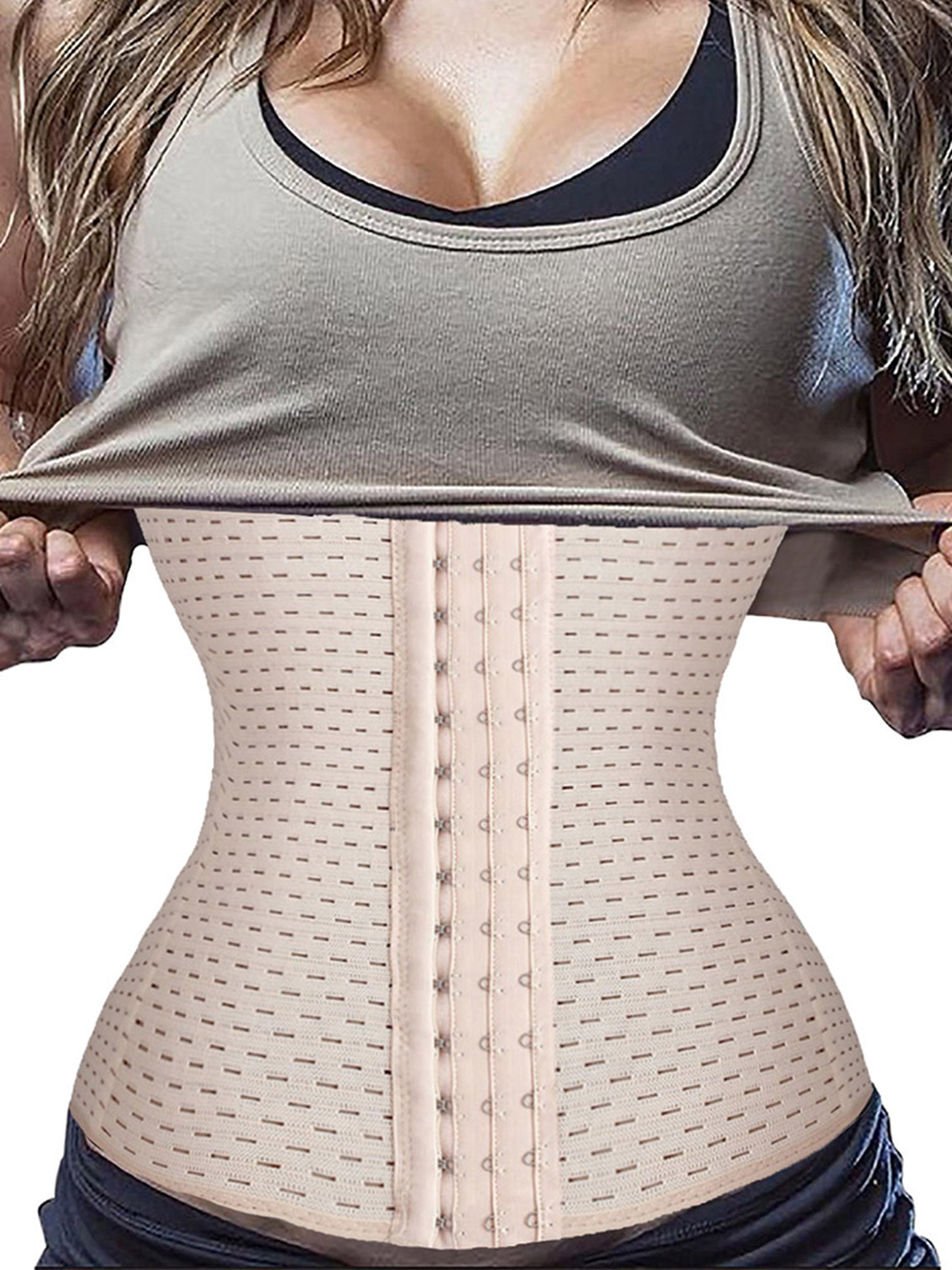 Women Slimming Tummy Control Latex Waist Trainer Weight Loss Cincher Corset
