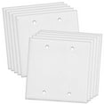 thumbnail image 2 of ENERLITES Blank Device Wall Plate, Gloss Finish, Standard Size 2-Gang, Polycarbonate Thermoplastic, 8802-W-10PCS, White (10 Pack), 2 of 3
