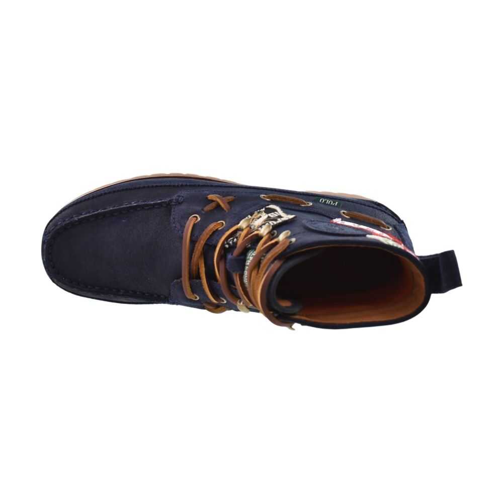 ラルフ・ローレン トゥルース・フォーメン Polo Ralph Lauren Ranger Mid Men's Boots Blue Suede 812974124-001