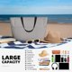 thumbnail image 5 of Disketp Gary Bolsa de Playa de Gran Capacidad, Bolso Impermeable y a Prueba de Arena para Mujer, Ideal para Playa, Piscina y Natación, 5 of 7