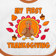 thumbnail image 4 of Inktastic My First Thanksgiving with Cute Turkey Boys or Girls Baby Bib, 4 of 4