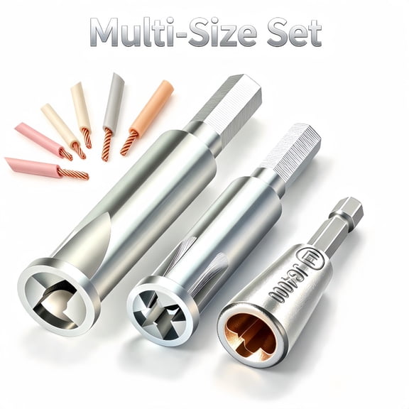 3 PCS Wire Connector Twister for Drill, Fast Wire Twisting Tool with 1/4" Chuck, Spin Twist Connector Socket Driver, Wire Nut Driver Attachment for Electricians and DIY Wiring