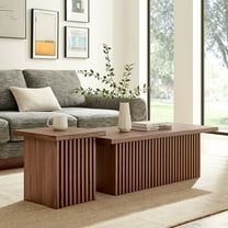 Modway Render  Nesting  Coffee Tables Set of 2 in Walnut by Modway