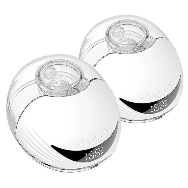 2pcs Hands Free Breast Pump Wearable Electric Breast Pump Lightweight With Led Display 4 Modes & 12
