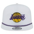thumbnail image 2 of Men's New Era White Los Angeles Lakers Performance Rope Golfer Adjustable Hat, 2 of 5
