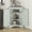 Gray, variant on EUROCO 31.5" Triangle Bathroom Storage Cabinet, Freestanding Floor Cabinet with Adjustable Shelves, 2Doors for Home Kitchen