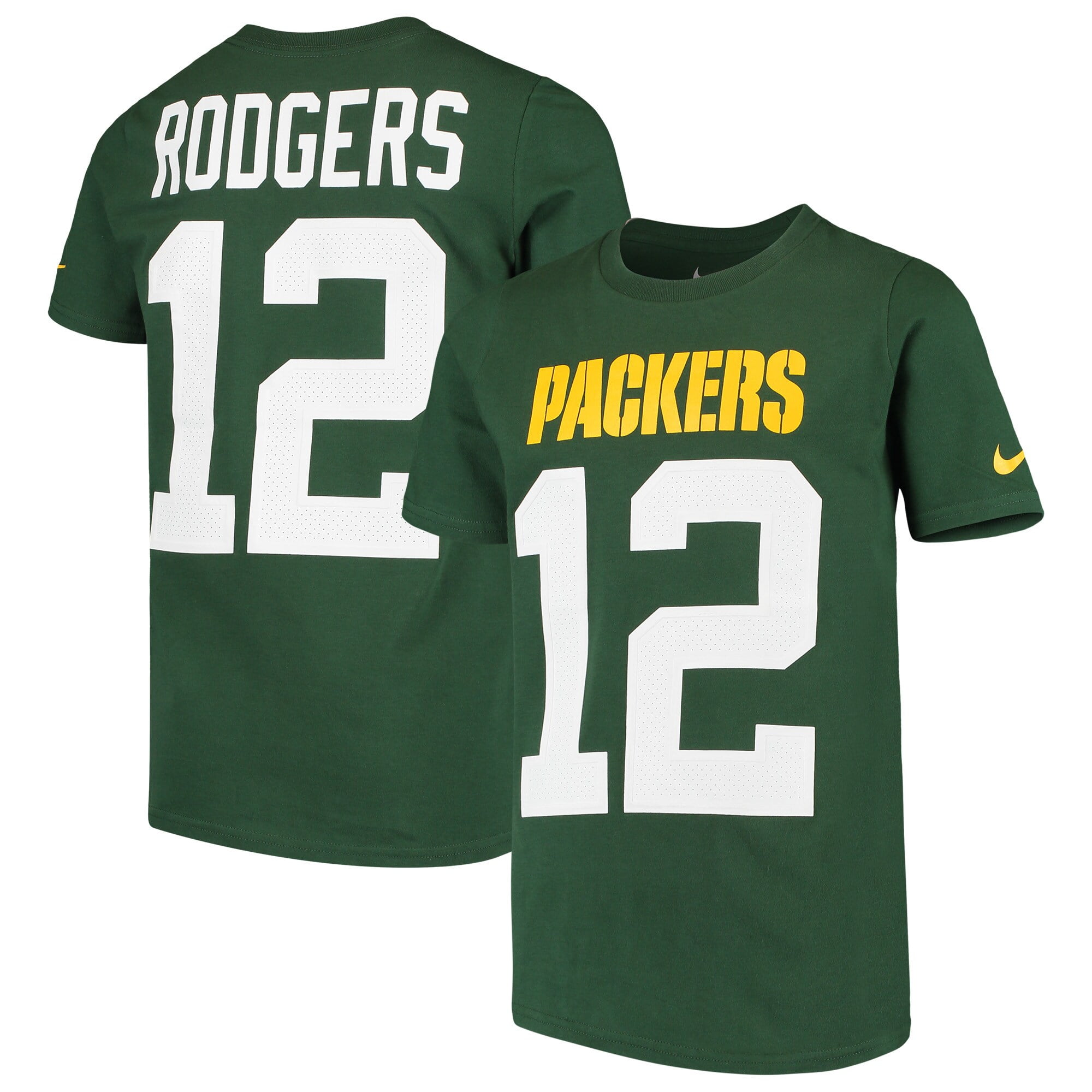 Nike - Aaron Rodgers Green Bay Packers Nike Youth Player Pride 3.0 Name ...