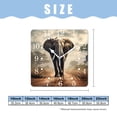 thumbnail image 2 of 10 Inch Wall Clock Battery Operated Square Clock for Office, Kitchen, Outdoor, Living Room,Elephant Animal on Green Woodland Forest Creative, 2 of 4