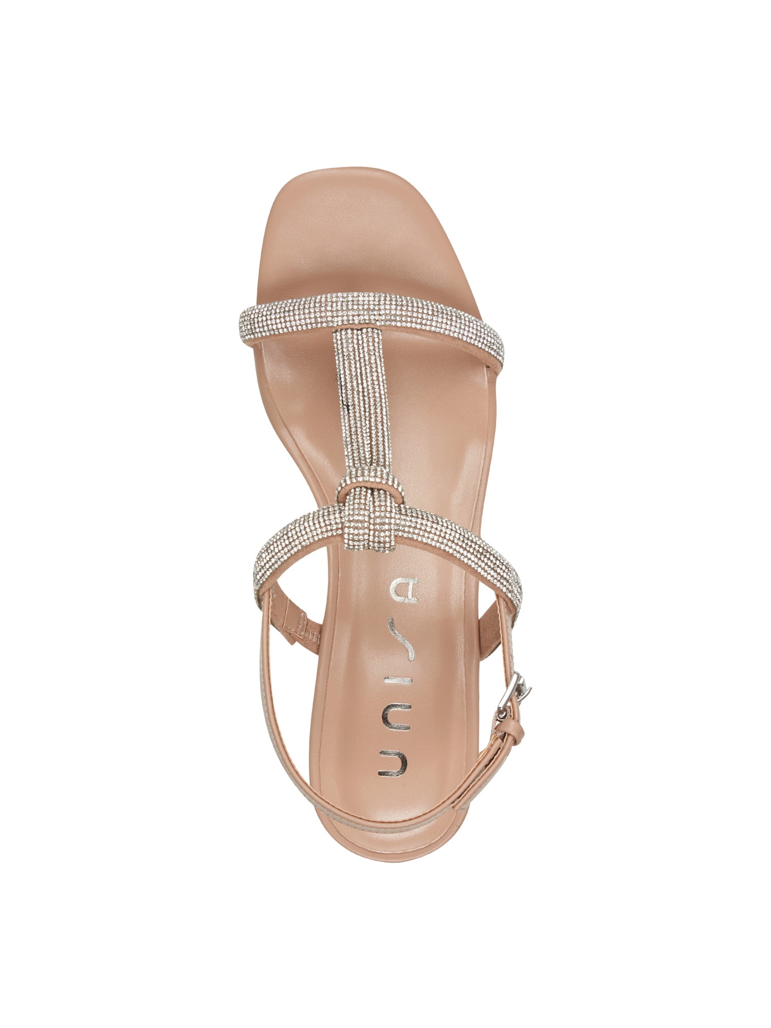 Unisa Women's Vencie Bling Strappy Block Heel