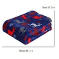 thumbnail image 3 of Christmas Blanket, Holiday Blanket, Double Sided Velvet Christmas Throw, Flannel Printed Polyester Blanket in Dark Blue for Sofa Bedding Decor, 3 of 6