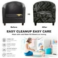 thumbnail image 6 of TOPCHANCES 2-Piece Stretch Club Chair Slipcover Printed Tub Chair Slipcover Armchair Covers, 6 of 8