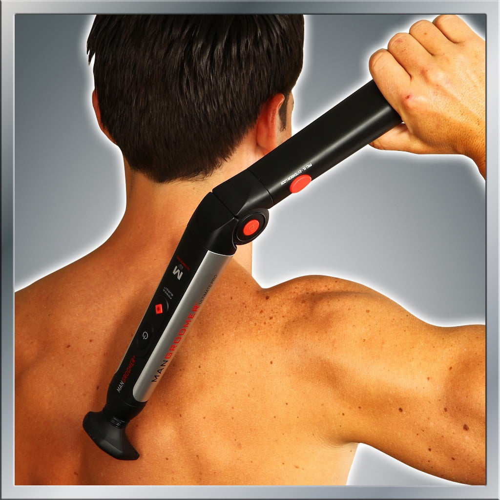 mangroomer ultimate pro back shaver with 2 shock absorber flex heads