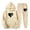 Khaki, variant on 2 Piece Hoodie Sweatsuit for Women 2025 Fall Outfits Cute Heart Print Matching Jogger Sweat Pants Set Teen Girls Casual Sweatsuits Athletic Track Suits Clearance Sale Pink XXXL