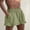 Army, variant on USSUMA Shorts for Women Trendy Solid Color Elastic Band Simple And Comfy Ruffle Hem Shorts with Pocket Casual High Waist BreAthable Shorts Wide Legs Slim Fit Womens Shorts for Party Black Xxl