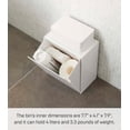 thumbnail image 3 of Yamazaki Home Wall-Mounted Storage or Trash Bin, White, ABS Plastic, 4L, Supports 5.5 pounds, No Assembly, 3 of 7