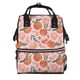 thumbnail image 1 of Disketp Painting Peach Mochila de Pañales de Gran Capacidad con Múltiples Bolsillos, Mochila de Viaje Multifuncional para Bebé, Unisex, Moderna y Resistente, 1 of 6