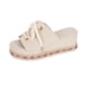 thumbnail image 2 of Zapatillas de verano con cordones para mujer, sandalias informales para mujer, zapatillas tejidas a juego de Color con tacón inclinado Wmkox8yii  ytu7191, 2 of 8