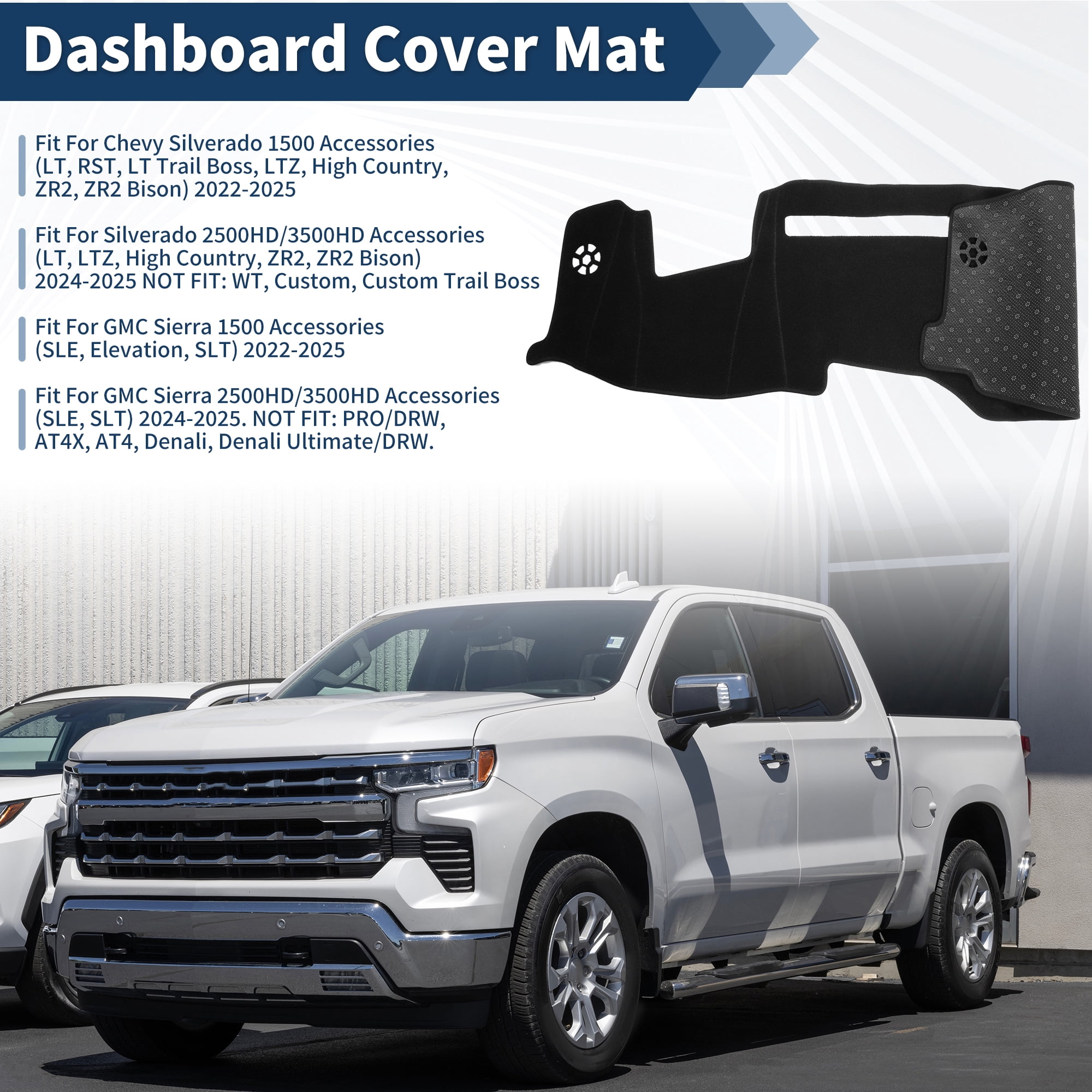 Unique Bargains Dash Cover for Chevy Silverado Dashboard Mat