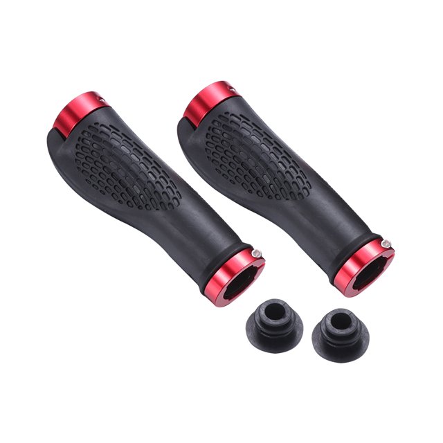 EeaseCA 1Pair Bike Hand Grips Handlebar Lockable Mountain Bike Handlebar Cycling Rubber Handlebar Grip for Cycling Mountain and Bicycles Accessories (Red)
