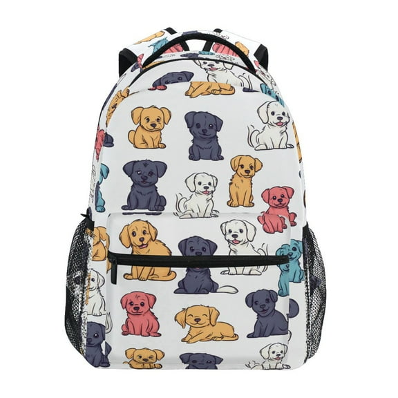 ALAZA Stylish Backpack Puppy Dogs Cartoon Elementary Bookbag Personalized Laptop School Bags Travel Daypack