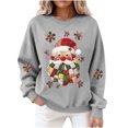 thumbnail image 5 of Snorda Sweatshirt for Women Graphic Christmas Sweatshirt Long Sleeve Crewneck Tops Womens Casual Loose Comfy Pullover Hoodies for Daily Wear Outdoors Looks, 5 of 8