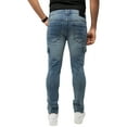 thumbnail image 2 of RAW X Mens Cargo Moto Jeans, Medium Wash, 30X32, 2 of 7