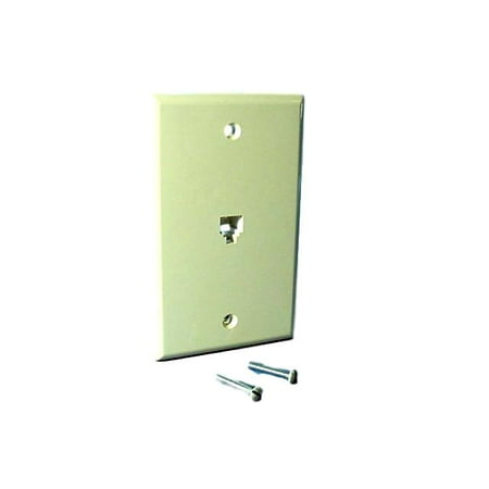 New Leviton Ivory Flush Mount Telephone Jack Wallplate 6P4C Type 625B4 40949-I