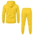 thumbnail image 4 of Resicozy Mens 2 Piece Tracksuit Fleece Hooded Sweatshirt Sweatpants Set Casual Athletic Sweatsuit Yellow S, 4 of 6
