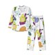 thumbnail image 1 of Balery Orange Green Avocado Pijama para Hombre de Dos Piezas con Manga Larga, Conjunto de Dormir y Descanso Suave con Bolsillos-Large, 1 of 7