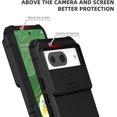 thumbnail image 3 of for Google Pixel 8 Phone Case with Tempered Glass Screen Protector Slide Camera Lens Kickstand Military-Grade Bumpers  Shockproof Protective Cover for Women Men Girls Black, 3 of 14